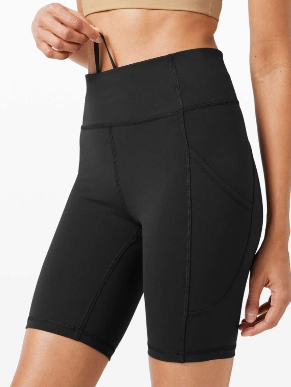lululemon Invigorate High-Rise 8" Activewear Shorts Black Size 4